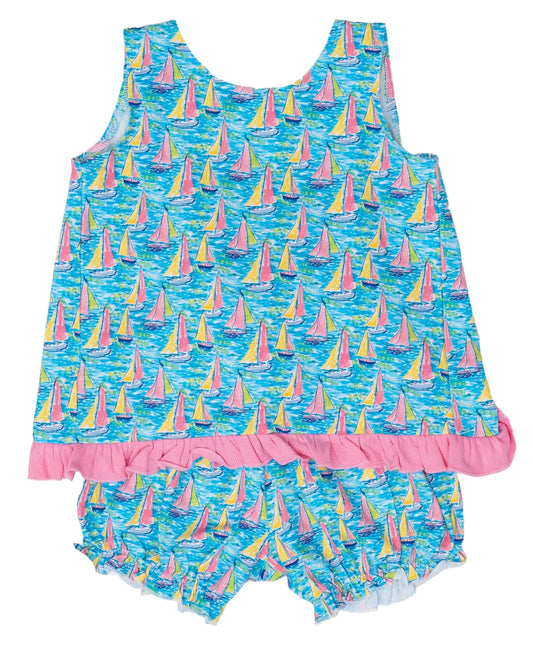 The Oaks Blakely Preppy Sailboat Bloomer Set