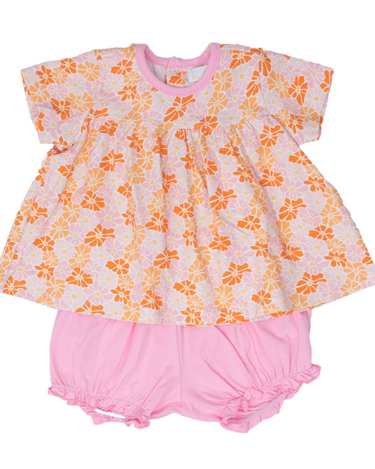 The Oaks Ava Peachy Pink Florals Bloomer Set