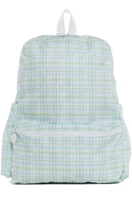 TRVL Design Backpacker Backpack-- Classic Plaid Green