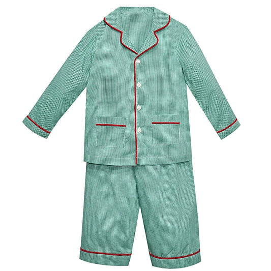 Remember Nguyen Green Gingham Landry Pajamas