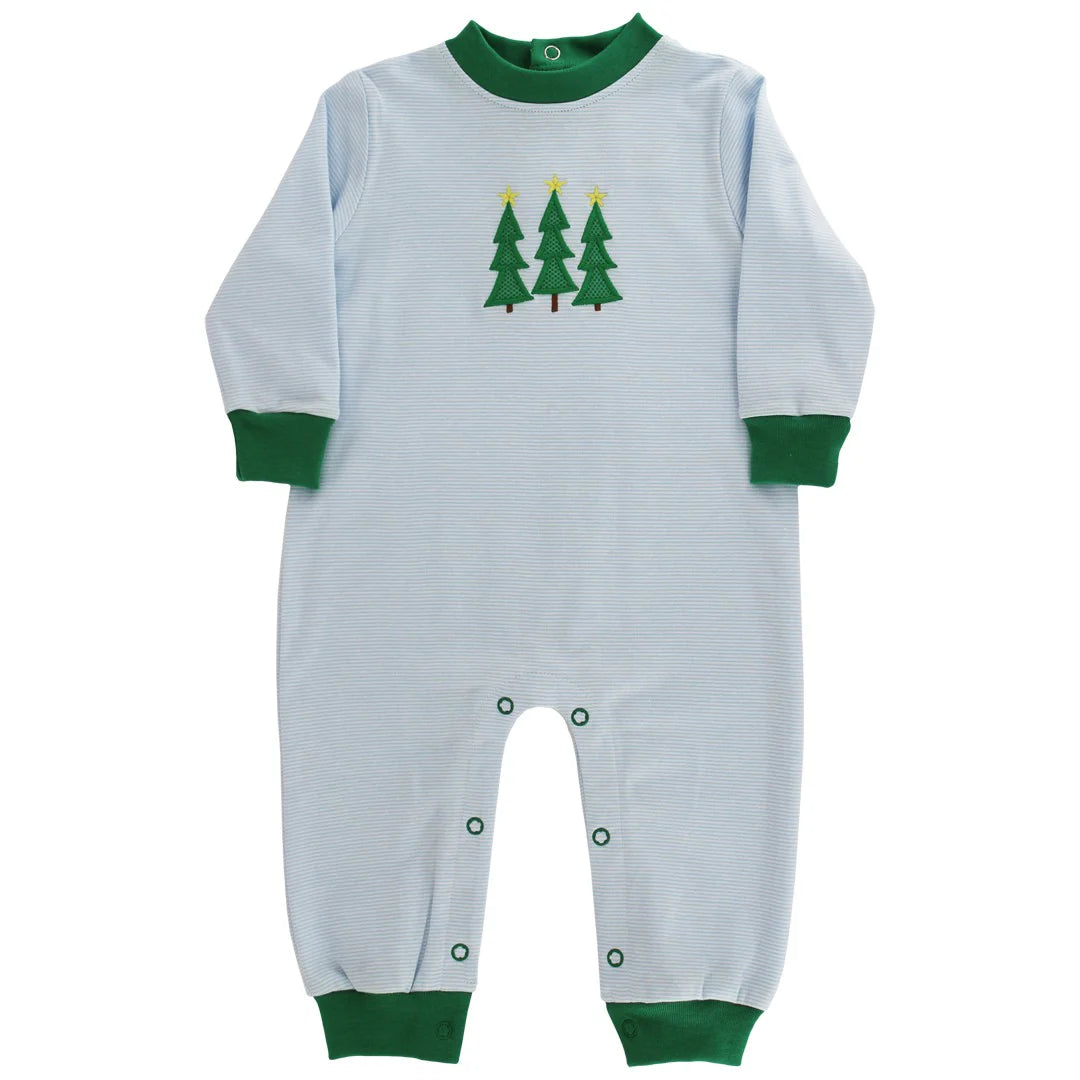 Bailey Boys Enchanted Evergreens Boys Knit Romper