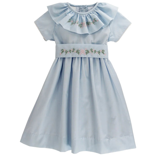 Bailey Boys Soft Blooms on Blue Dress