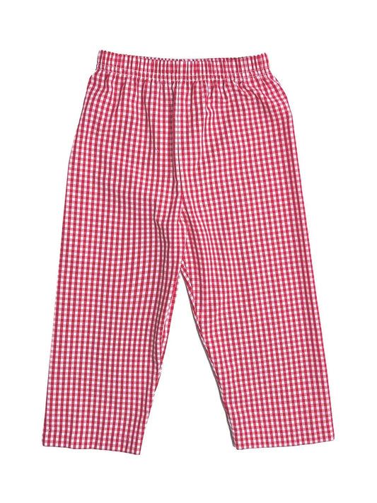 Zuccini Santa Leo Pants, Red Medium Check