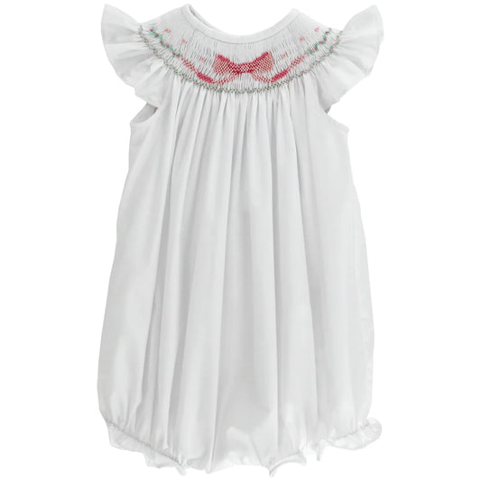 Bailey Boys Tied In A Bow Smocked Bishop Romper