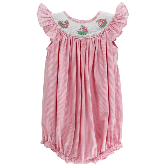 Bailey Boys Smocked Sailboats Bishop Romper Short