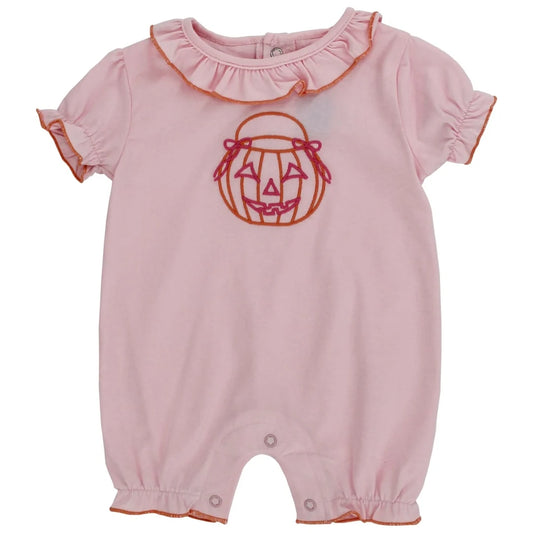 Bailey Boys Jack-o-Lantern Girls Short Knit Romper