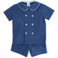 Bailey Boys Posh Posies with Cornflower--Boys Dressy Short Set