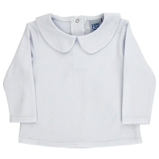 Bailey Boys Buddies White Knit Boys Peter Pan Shirt