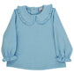 Bailey Boys Buddies Blue Knit Girls Peter Pan Shirt