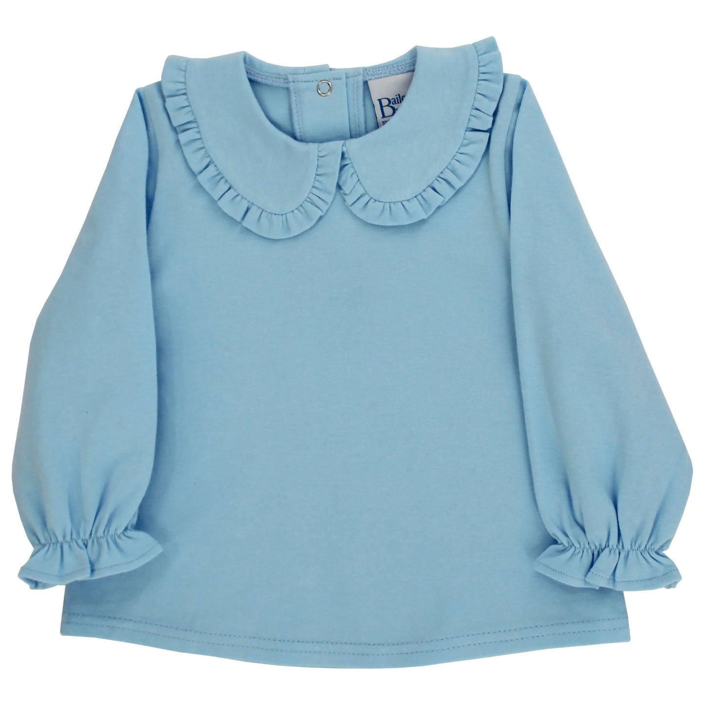 Bailey Boys Buddies Blue Knit Girls Peter Pan Shirt