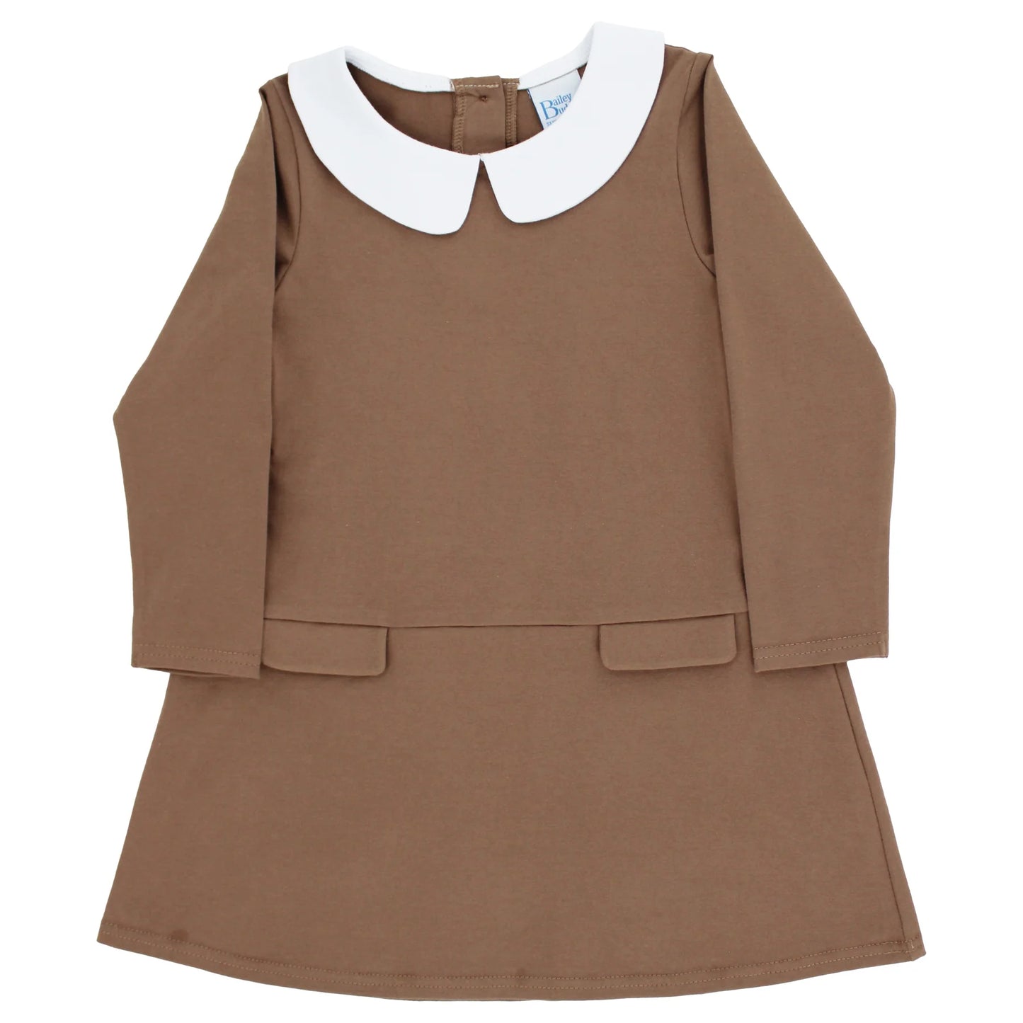 Bailey Boys Buddies Penni Chocolate Knit Girls Pocket Dress