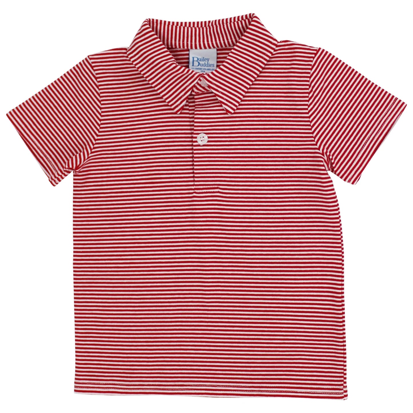 Bailey Boys Buddies Red Stripe Knit Sammy Polo