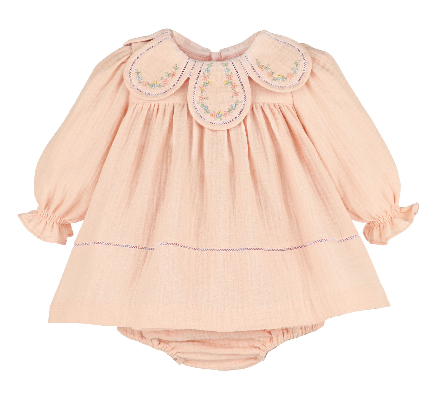Sophie and Lucas Cuddle Cotton Petal Float Dress, Pink