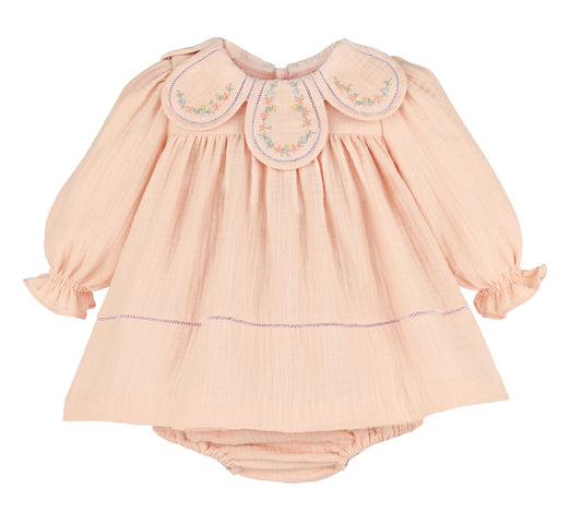Sophie and Lucas Cuddle Cotton Petal Float Dress, Pink