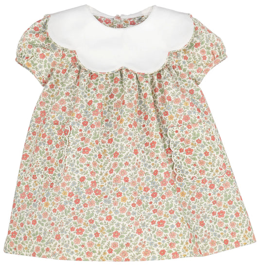 Sophie and Lucas Storybook Vintage Scallop Dress, Orange