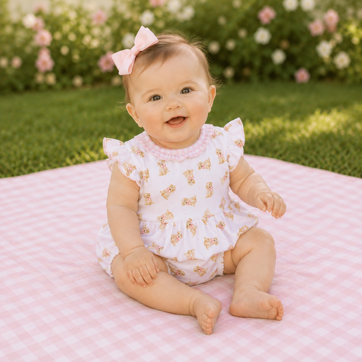 Magnolia Baby Sweet Golden Print Bubble - Pink