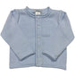 A Soft Idea Rolled Edge Button Front Cardigan--Light Blue