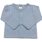 A Soft Idea Round Neck Baby Cardigan--Light Blue