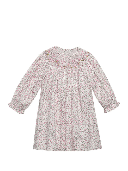 Remember Nguyen Pink Flower Savannah Dress--Garden Whispers