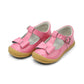 L'Amour Emma Patent Bow T-Strap Mary Jane Shoes--Patent Malibu Pink