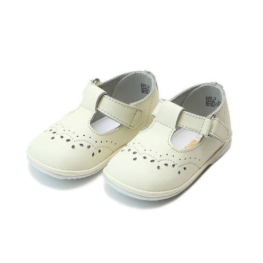 L'Amour Shoes Birdie Leather T-Strap Mary Jane (Baby)
