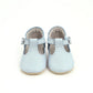 L'Amour Shoes Elodie Girls Scalloped T-Strap Mary Jane Crib Shoe (Infant)