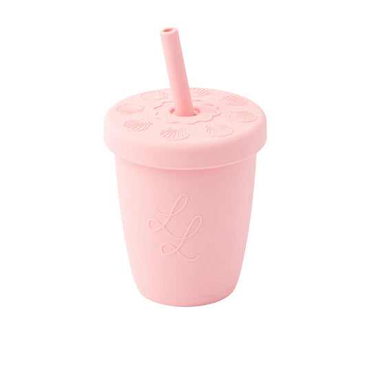 Lowcountry Littles Seashell Straw Cup--Pink