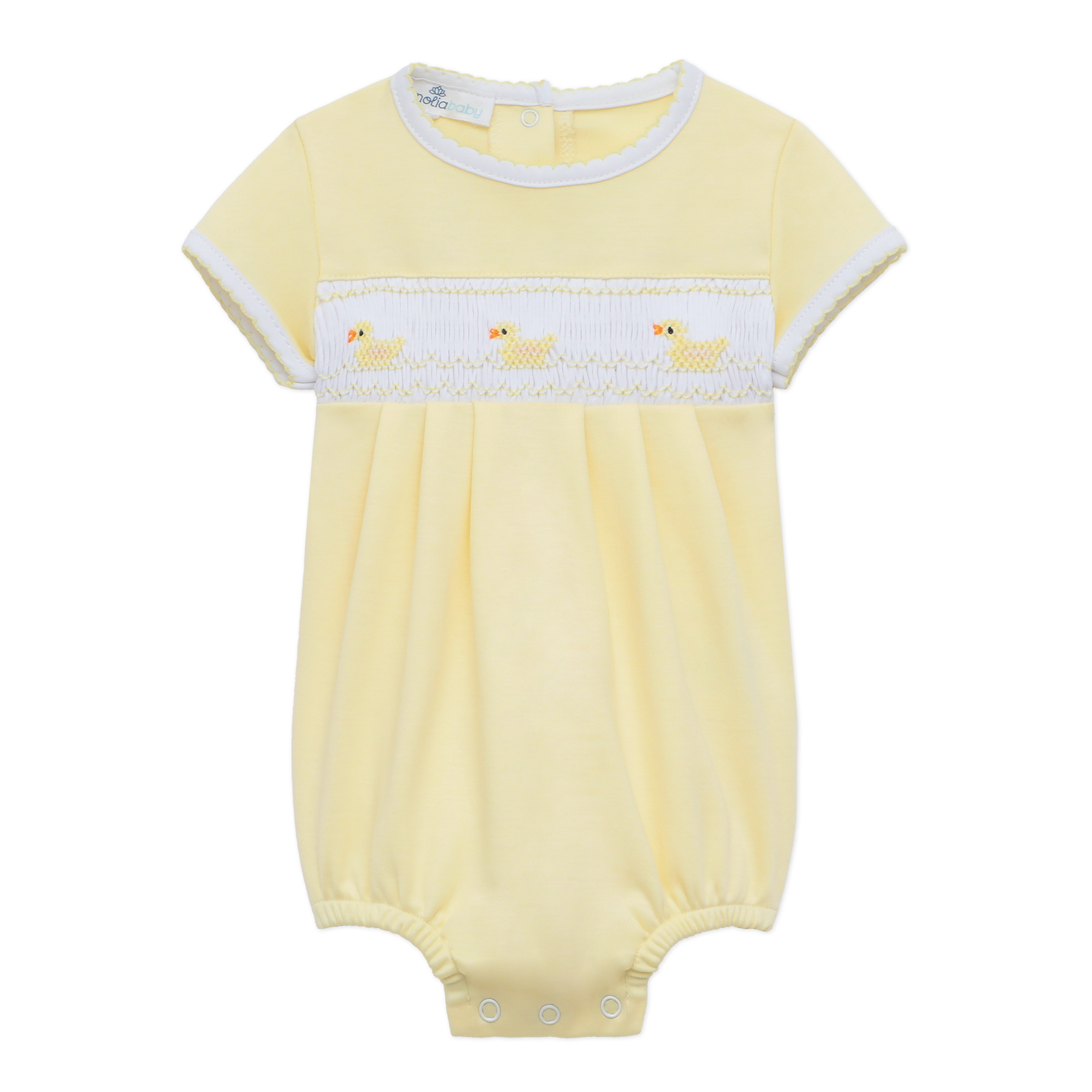 Magnolia Baby Little Ducklings Classics Smocked Bubble - Yellow