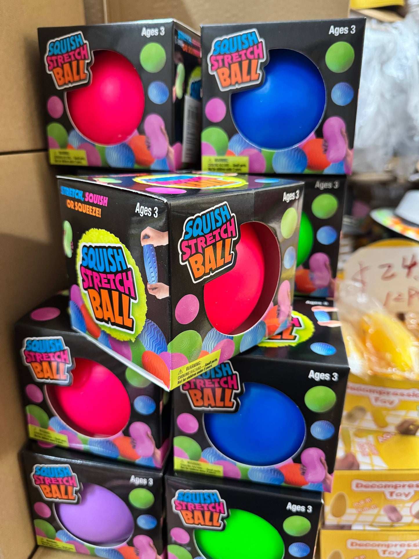 Squish Stretch Ball | Neon Sensory Stress Ball