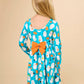 Rufflebutts Halloween Boo Bash Knit Long Sleeve Twirl Dress