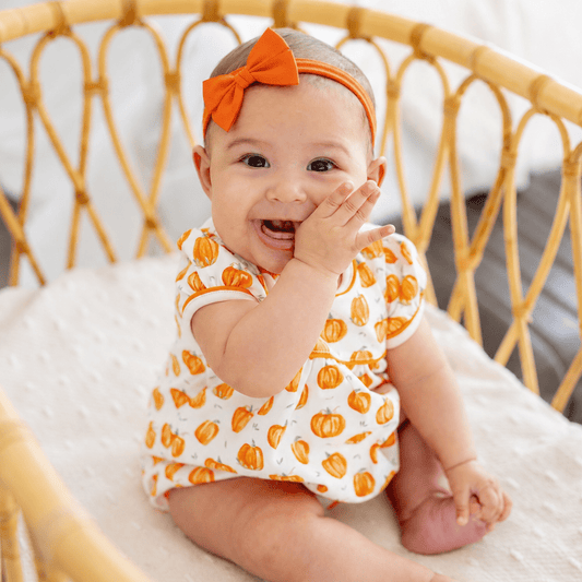 Magnolia Baby Pumpkin Grove Short Sleeve Girl Bubble