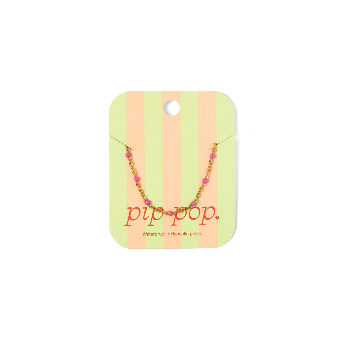 Pip Pop Post Enamel Bead Necklace Earrings - Hypoallergenic, Girl Gift