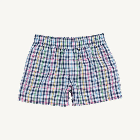 Beaufort Bonnet Sheffield Shorts Pier Pointe Plaid with Nantucket Navy Stork