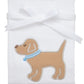 3 Marthas Puppy Applique Burp, Blue