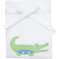 3 Marthas Alligator Applique Burp, Blue