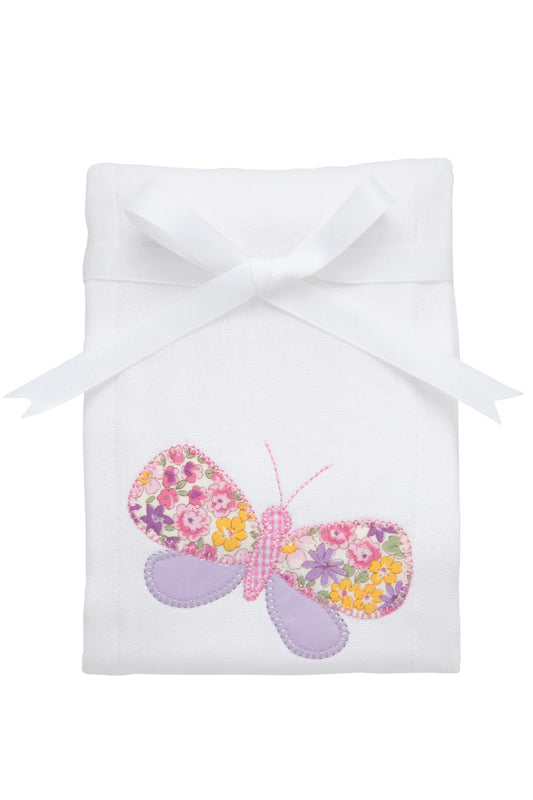 3 Marthas Butterfly Applique Burp