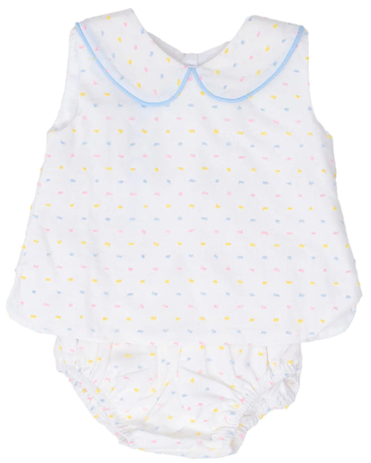 The Oaks Raleigh Pastel Swiss Dot Diaper Set