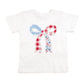 Sweet Wink Patchwork Bow Patch Short Sleeve T-Shirt - Fourth of July