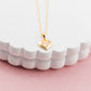 Girls 14K Gold-Plated Puff Heart Charm Necklace