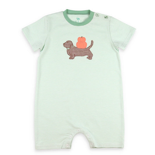 Shrimp and Grits Kids Pumpkin Paws Romper