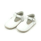 L'Amour Shoes Elodie Girls Scalloped T-Strap Mary Jane Crib Shoe (Infant)