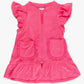 Rufflebutts Girls Hot Pink Terry Butterfly Sleeve Full Zip Cover-Up