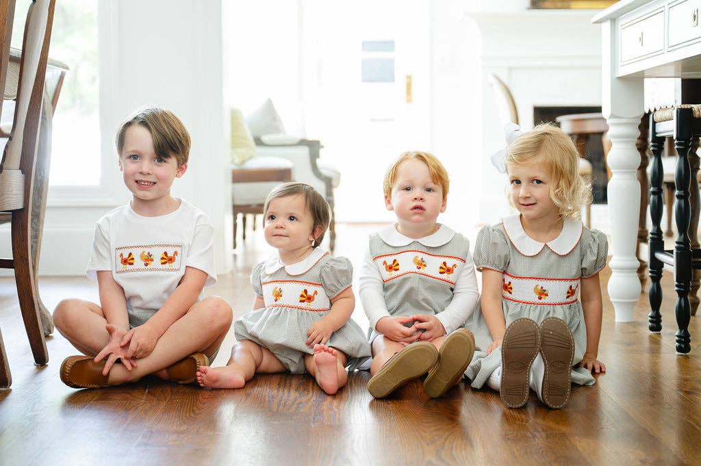 Ruth and Ralph Thanksgiving Smocked Beau T-Shirt/Shorts Set