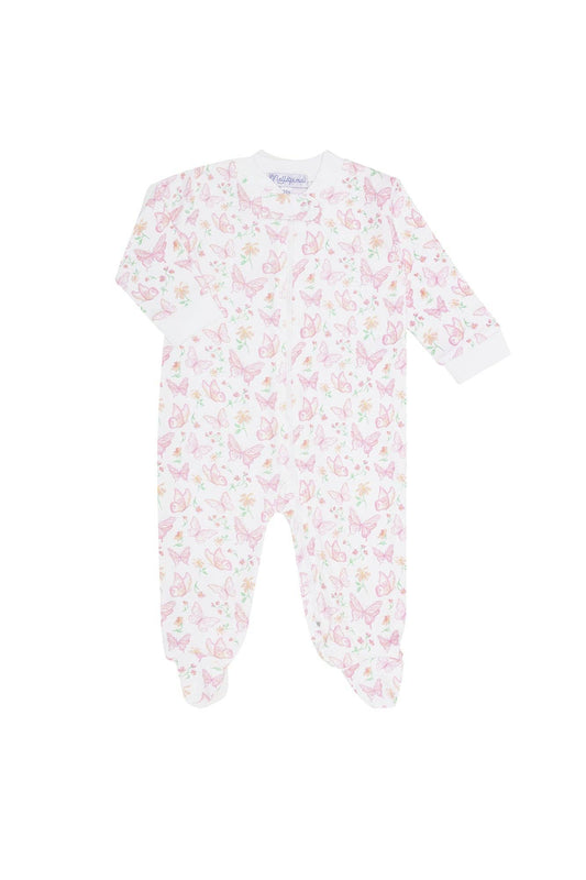 Nellapima Butterflies Print Zipper Footie