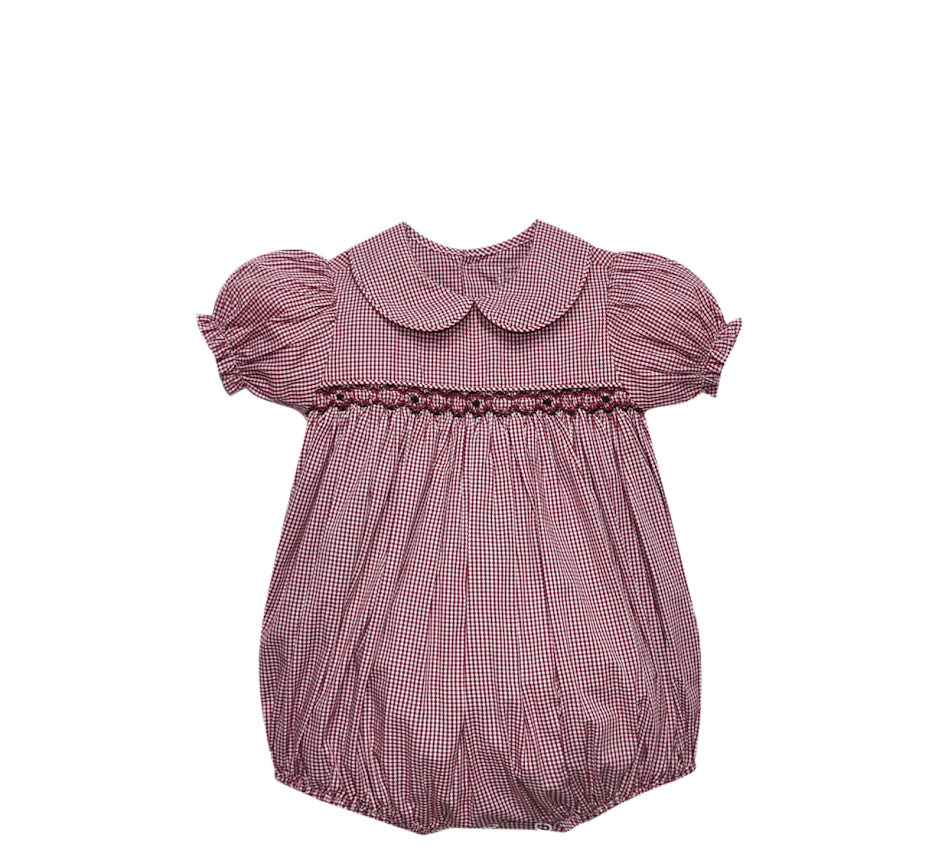 Southern Saturday Remember Nguyen Gamecock Black/Garnet Smocked Girl Bubble