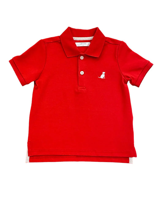 Lulu Bebe Blake Red Short Sleeve Polo