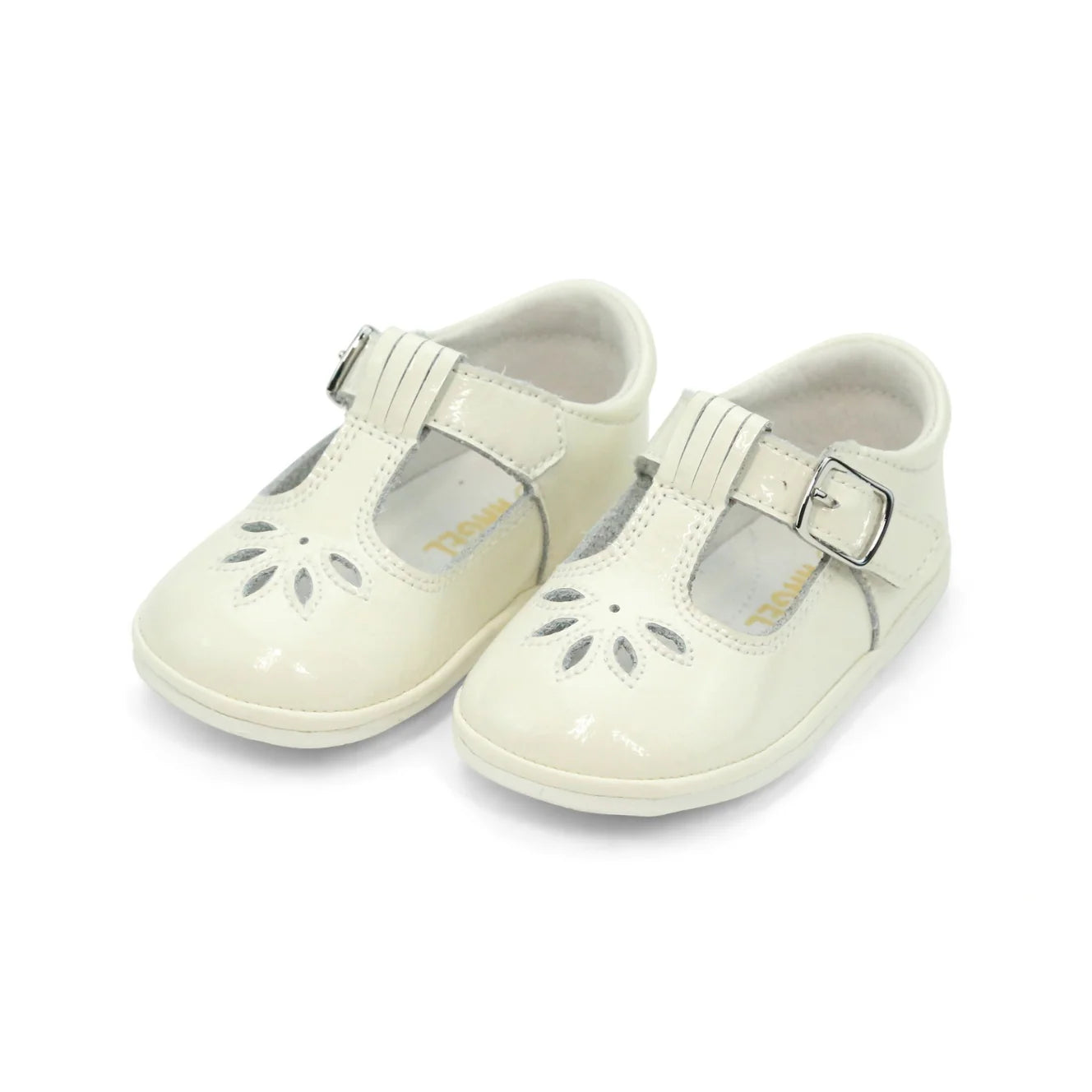 Angel Bridget T-Strap Mary Jane Shoes--Patent Ivory