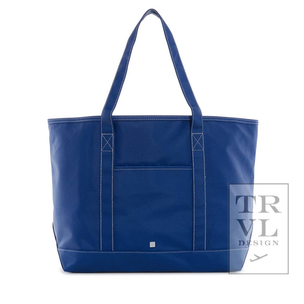 TRVL Design Maxi Tote - Coated Canvas Large Blue Bell