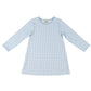 Cypress Row Blue Gingham Susie Swing Long Sleeve Dress