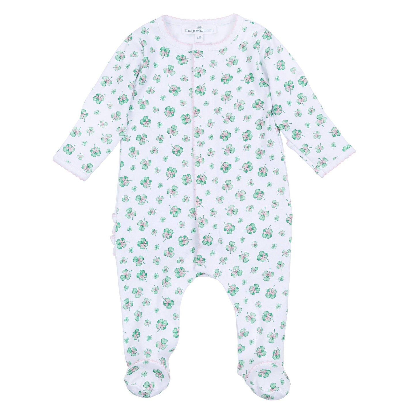 Magnolia Baby  Little Ones Printed Ruffle Footie - Pink
